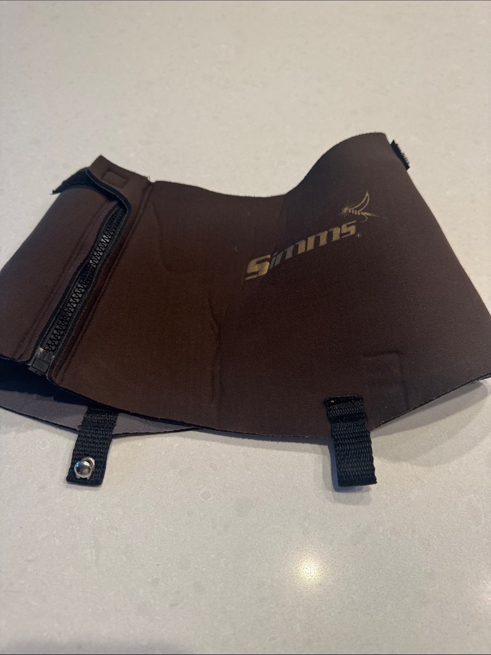 Simms Men's Brown Neoprene  rock gaurd? Zip Closure 1 pc.